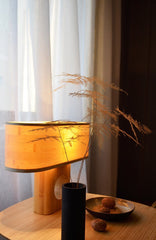 Bamboo skin lamp - table lamp - wooden lamp - bed stand lamp