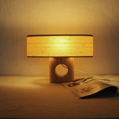 Bamboo skin lamp - table lamp - wooden lamp - bed stand lamp