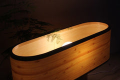 Bamboo skin lamp - table lamp - wooden lamp - bed stand lamp